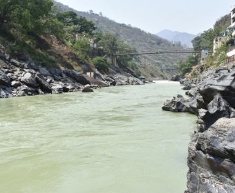 Bhagirathi River during sightseeing 